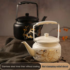 Embossed Stainless Steel Teapot – product image 2