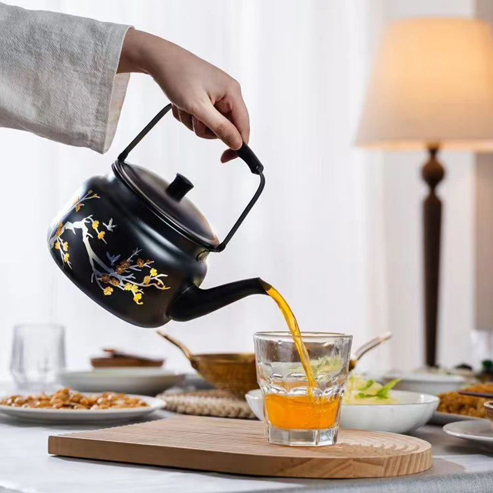 Embossed Stainless Steel Teapot – product image 3