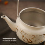Embossed Stainless Steel Teapot – product image 8
