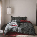 Reversible Botanical Cotton Sateen Duvet Cover Set