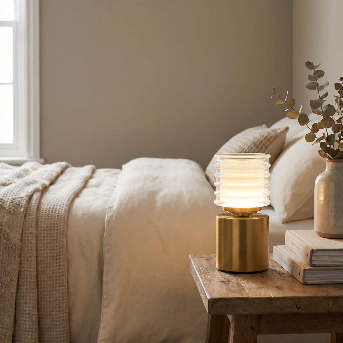 Rechargeable LED Table Lamp, Touch Dimmer and Three Light Tones - product view 1