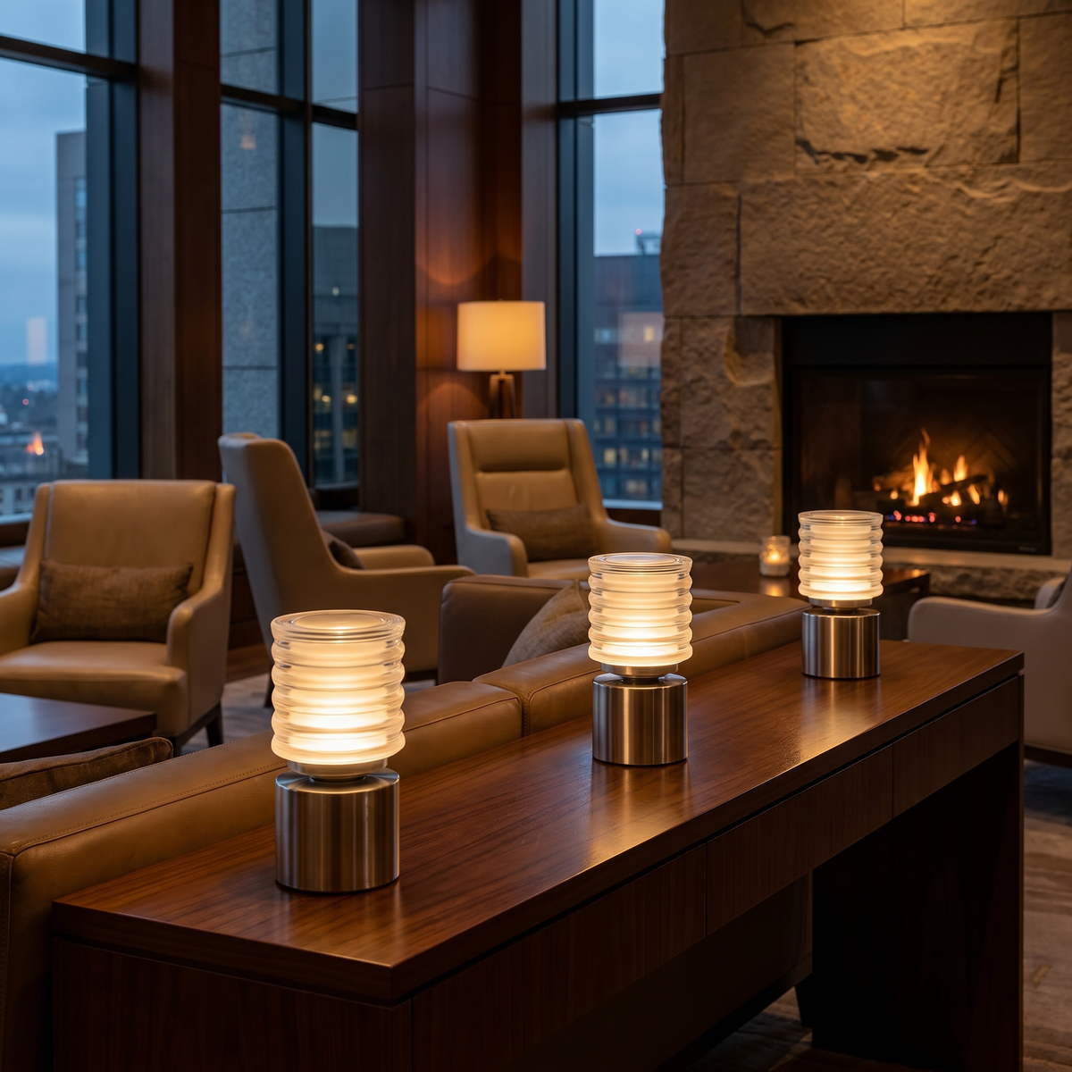 Rechargeable LED Table Lamp, Touch Dimmer and Three Light Tones - product view 3