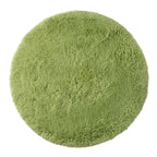 Round Sage Green Shag Rug