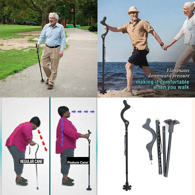 Adjustable Aluminium Walking Stick with Support Base — product view 11