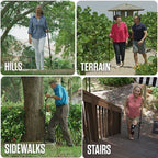 Adjustable Aluminium Walking Stick with Support Base — product view 9