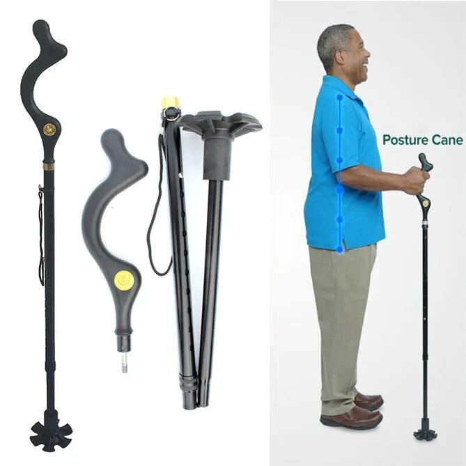 Adjustable Aluminium Walking Stick with Support Base — product view 12