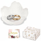 Flower Jewelry Dish Ceramic Ring Holder Tray Gift