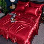 Satin Duvet Cover Set and Matching Pillowcase Options