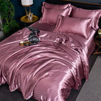 Satin Duvet Cover Set and Matching Pillowcase Options