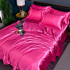 Satin Duvet Cover Set and Matching Pillowcase Options