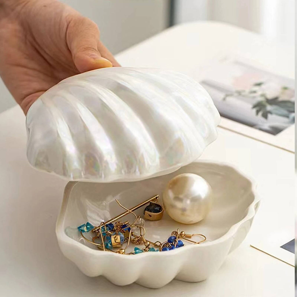 Clam Shell Ceramic Jewellery Box
