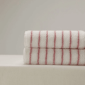 Pink Striped Combed Cotton Bath or Hand Towel