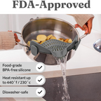 Clip-On Kitchen Strainer for Pots, Pans and Bowls — product view 6