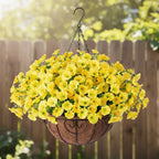 Silk Flowers Hanging Basket Indoor Outdoor Decor