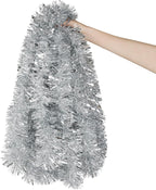 Silver Christmas Tinsel Garland, 10 m