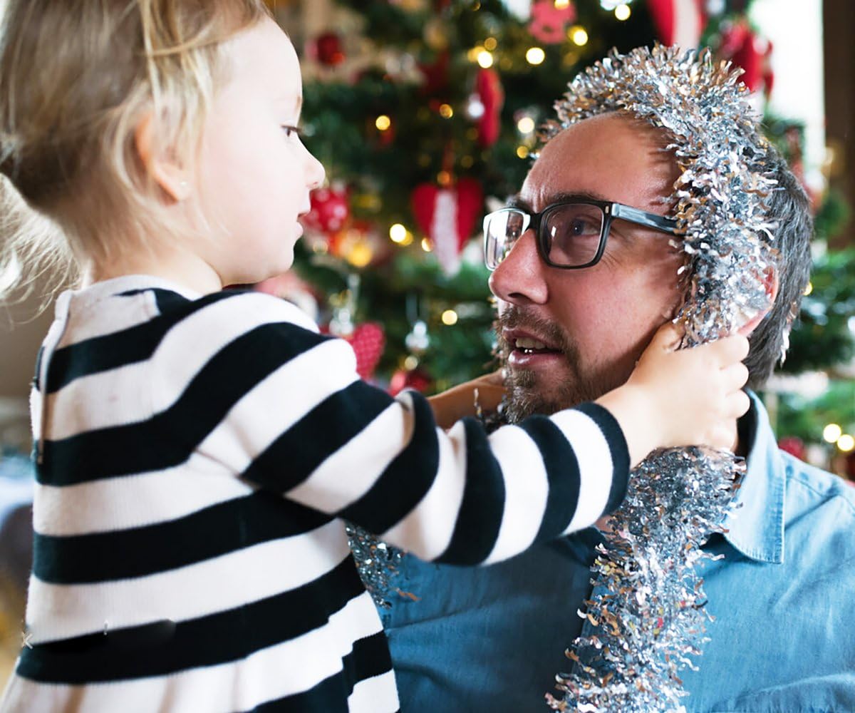 Silver Christmas Tinsel Garland, 10 m