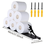 Freestanding Iron Toilet Paper Holder, Decorative Diagonal Rack — product view 6