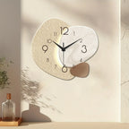 Silent Pebble Wall Clock, Stone-Look Design, Three Sizes - product view 6