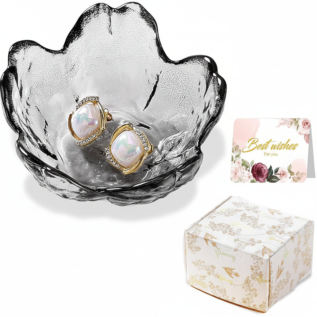 Flower Jewelry Dish Ceramic Ring Holder Tray Gift