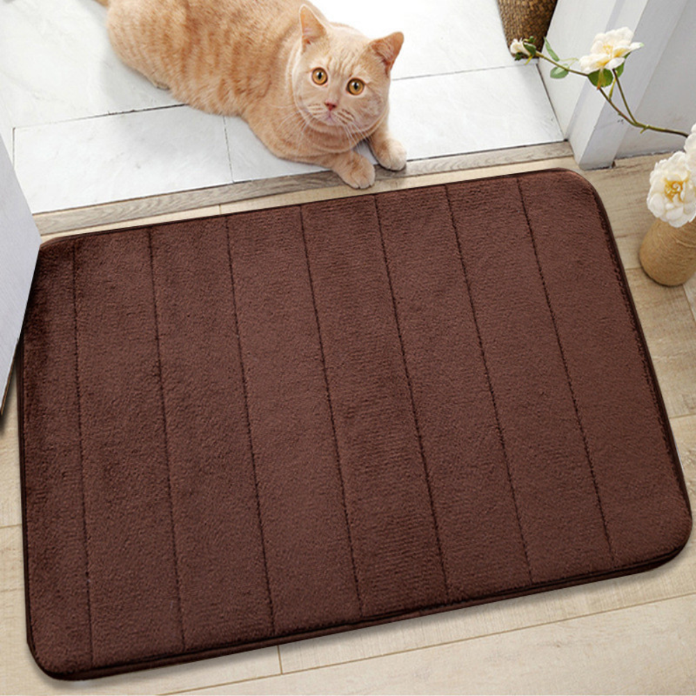 Soft Microfibre Bath Mat with Non-Slip Backing, 2 Sizes - product view 1