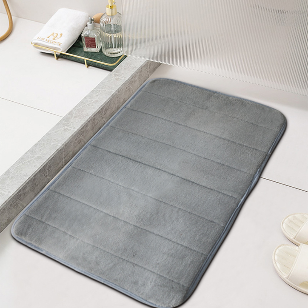 Soft Microfibre Bath Mat with Non-Slip Backing, 2 Sizes - product view 4
