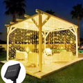 Solar LED Curtain Lights with 8 Lighting Modes