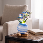 Rechargeable Orchid Table Lamp with Handmade Glass Vase - product view 1