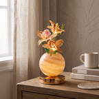 Rechargeable Orchid Table Lamp with Handmade Glass Vase - product view 4