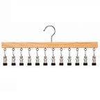 Wooden Multi-Clip Hanger with 12 Clips