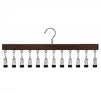 Wooden Multi-Clip Hanger with 12 Clips