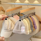 Wooden Multi-Clip Hanger with 12 Clips