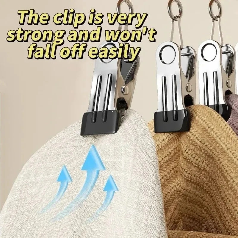 Wooden Multi-Clip Hanger with 12 Clips