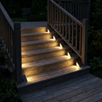Solar Stair Lights, Warm White Outdoor LEDs, Set of 4 - product view 5