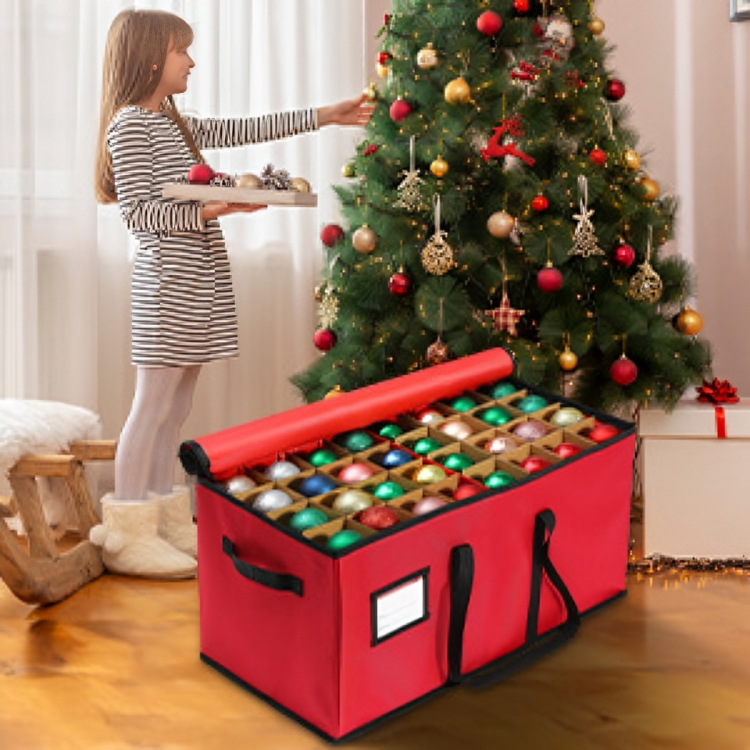 Stackable Christmas Ornament Storage Box for 72 Baubles