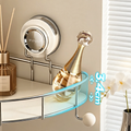 Suction-Cup Stainless Steel Bathroom Corner Shelf