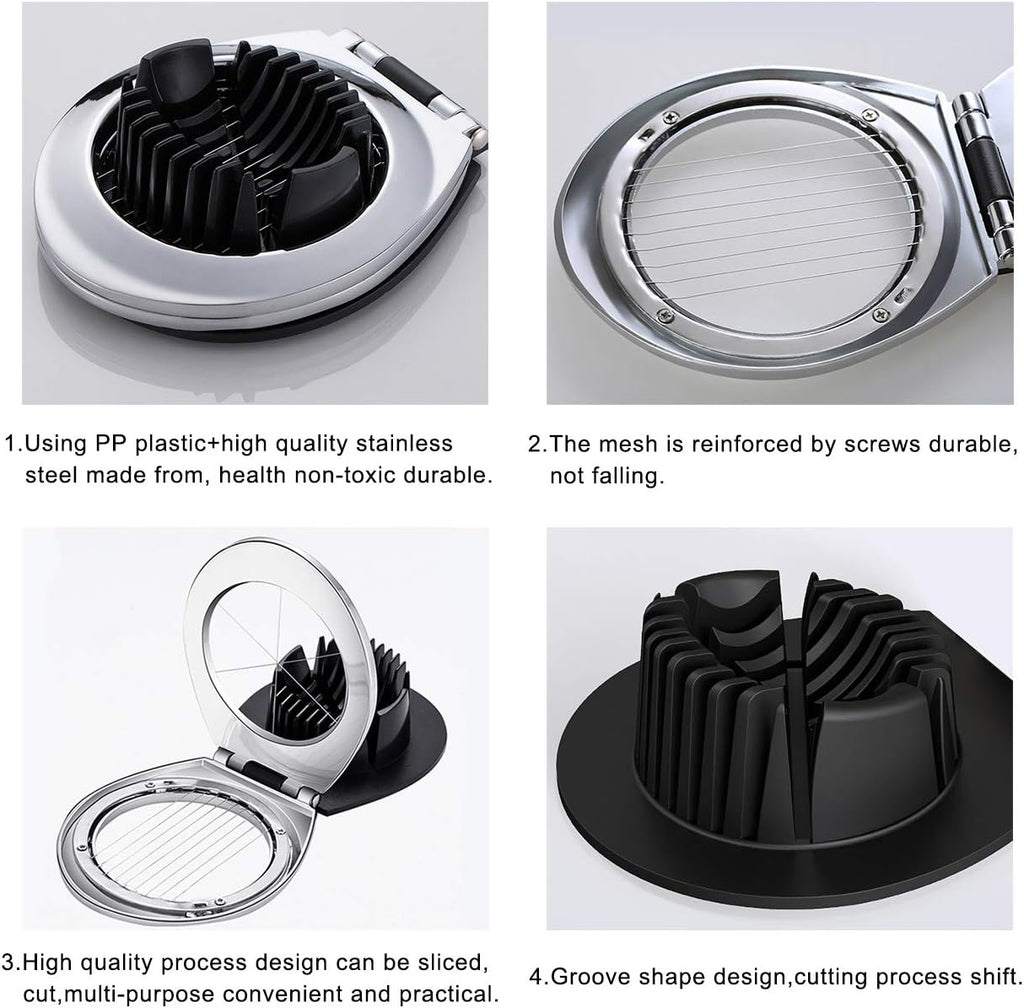3-in-1 Stainless Steel Wire Egg Slicer for Kitchen Prep — product view 5