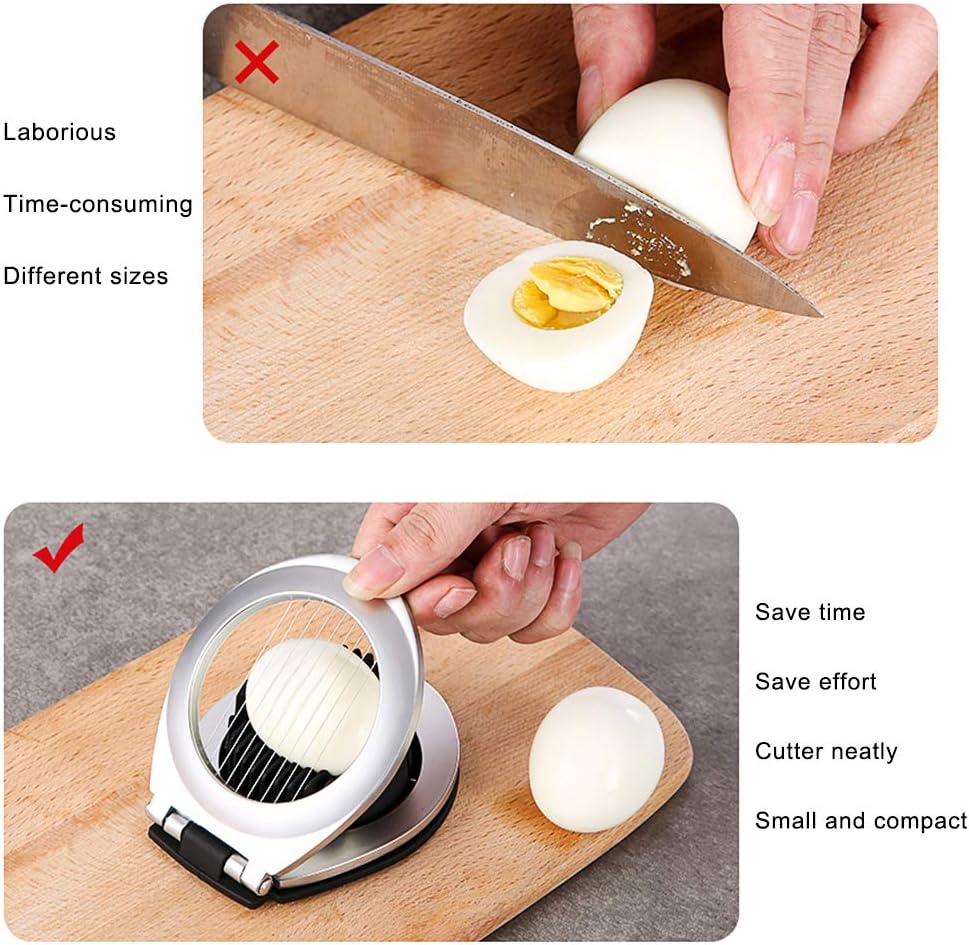 3-in-1 Stainless Steel Wire Egg Slicer for Kitchen Prep — product view 7