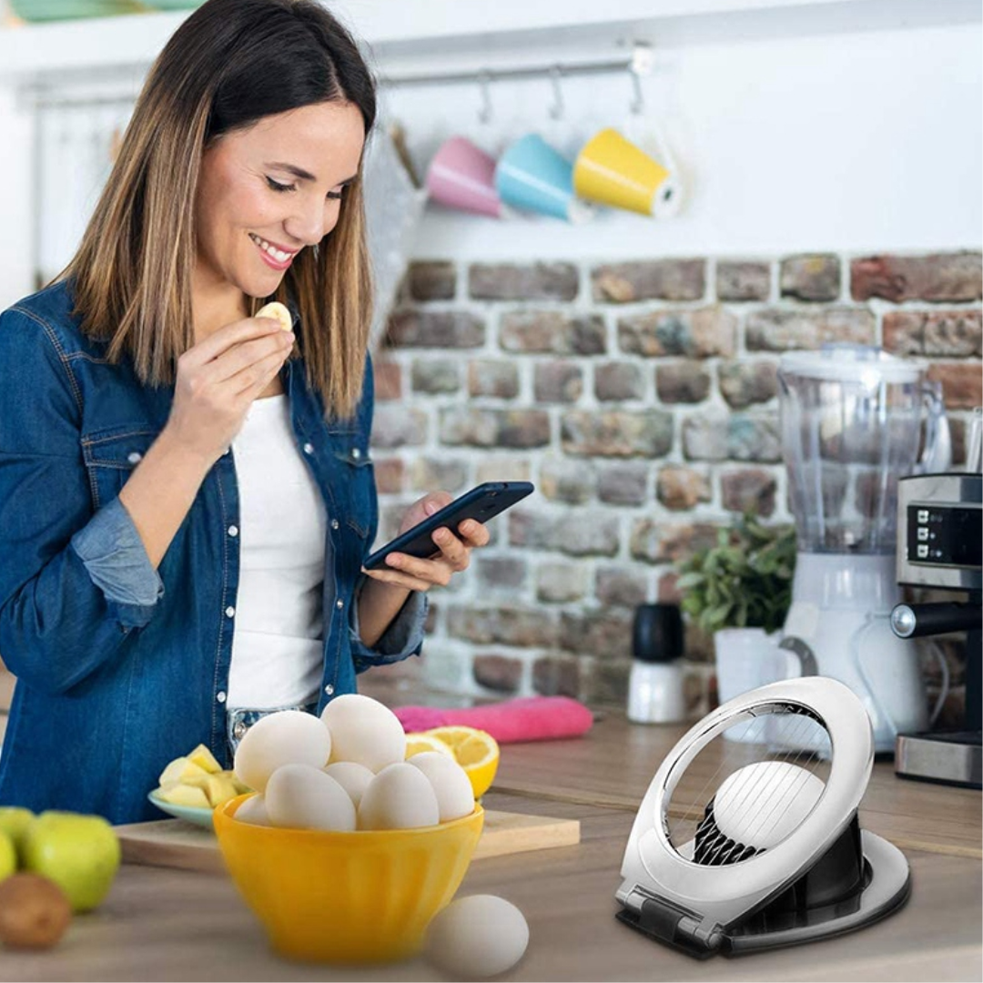 3-in-1 Stainless Steel Wire Egg Slicer for Kitchen Prep — product view 9