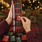 Miniature Book Christmas Advent Calendar with 24 Ornaments
