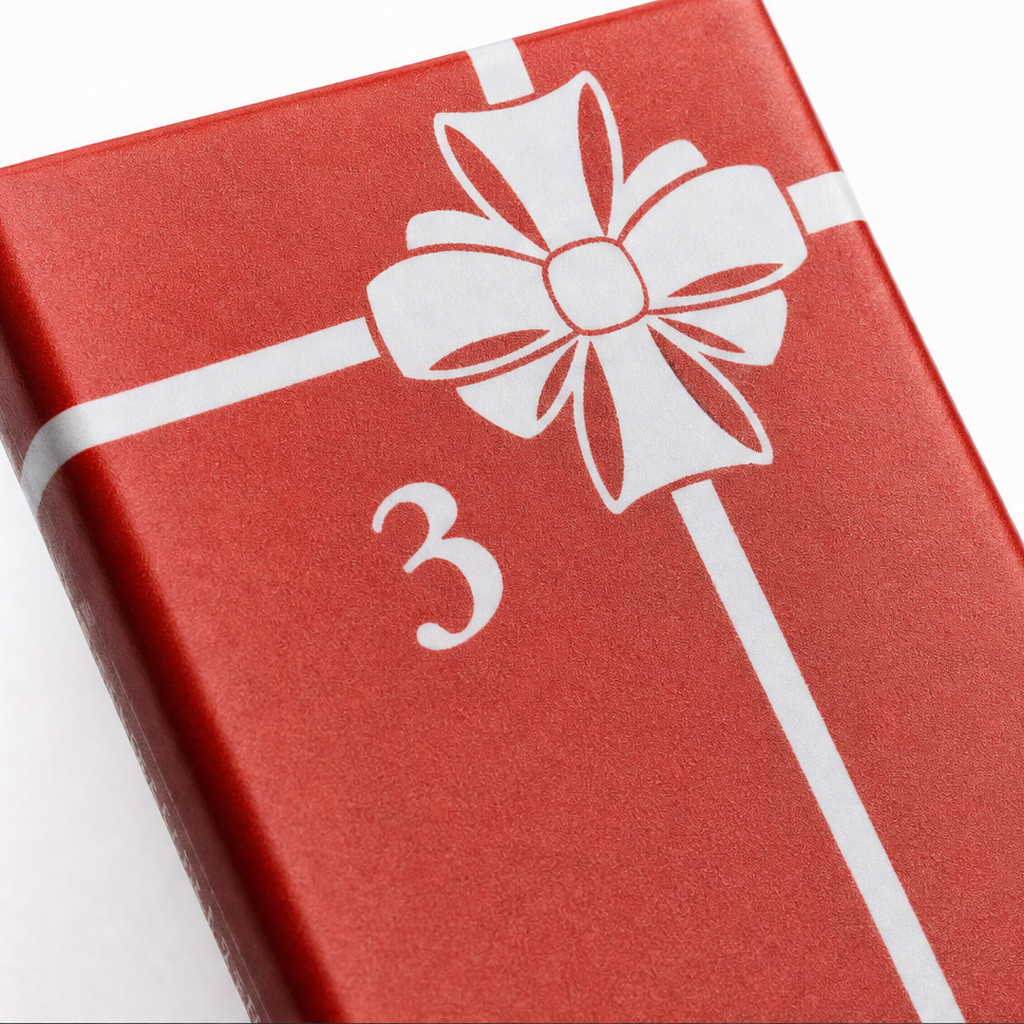 Miniature Book Christmas Advent Calendar with 24 Ornaments