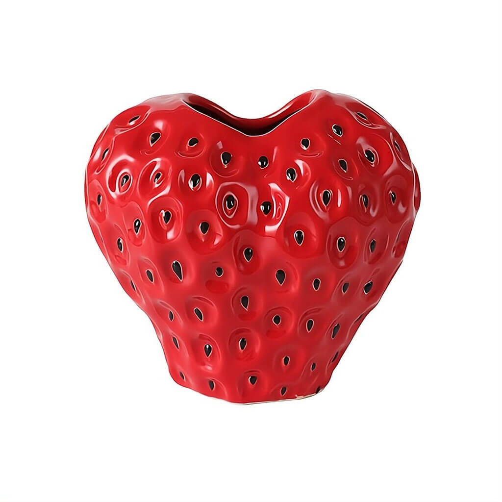 Strawberry Shape Ceramic Vase – product image 1