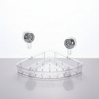 Suction Cup Bathroom Wall Organiser, Clear Storage Shelf - product view 2
