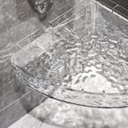 Suction Cup Bathroom Wall Organiser, Clear Storage Shelf - product view 3