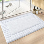 Striped Bath Mat with Non-Slip Backing