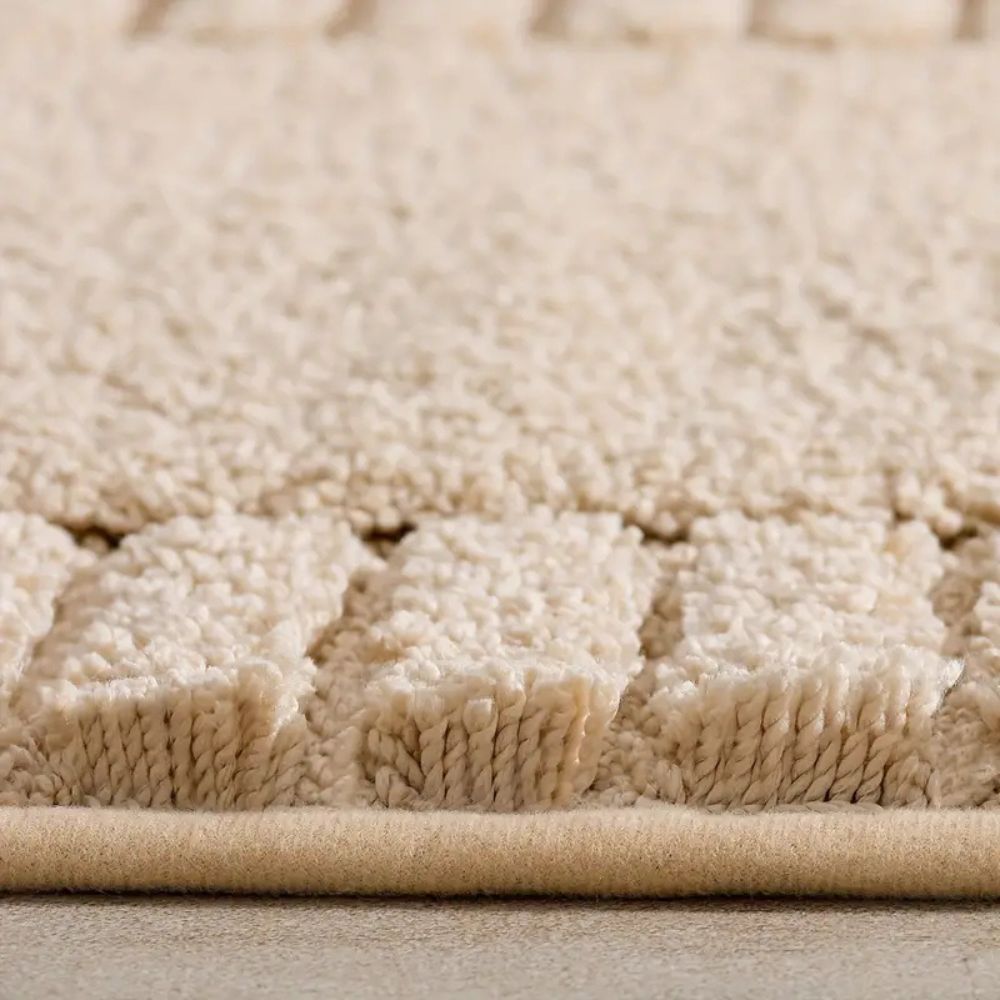 Striped Bath Mat with Non-Slip Backing