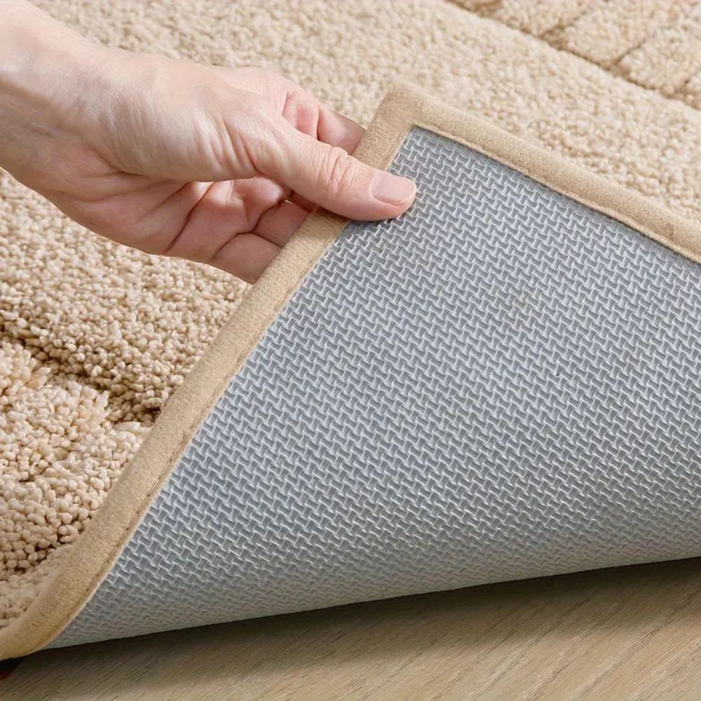 Striped Bath Mat with Non-Slip Backing