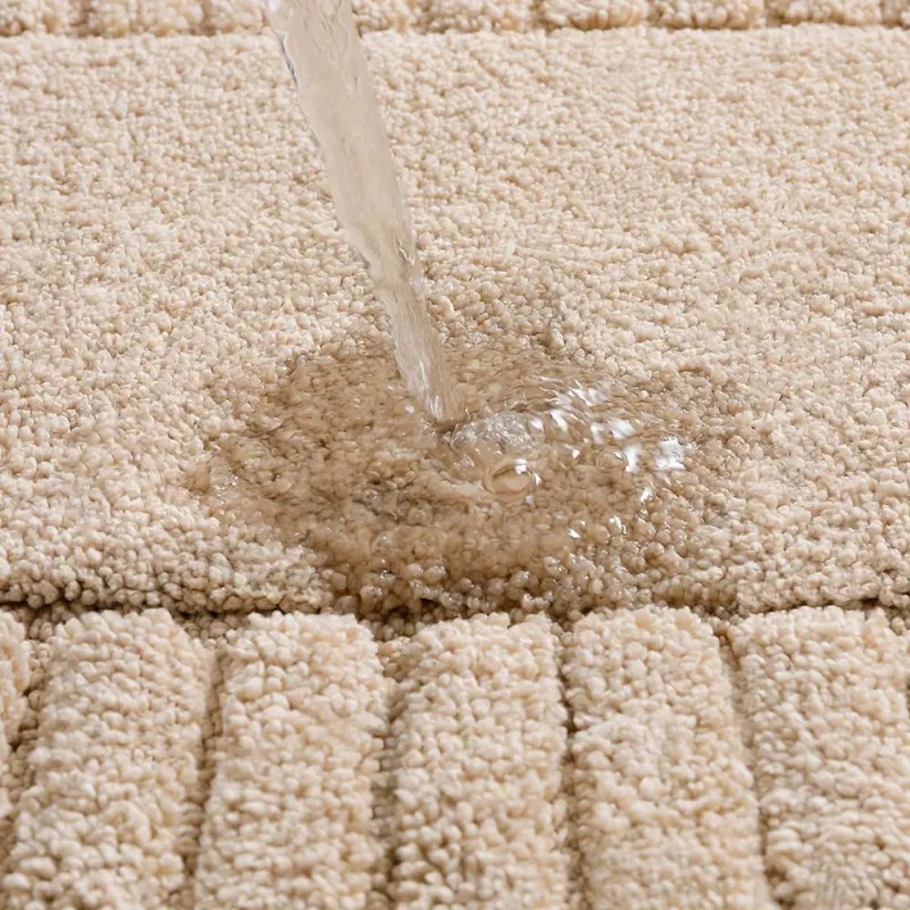 Striped Bath Mat with Non-Slip Backing