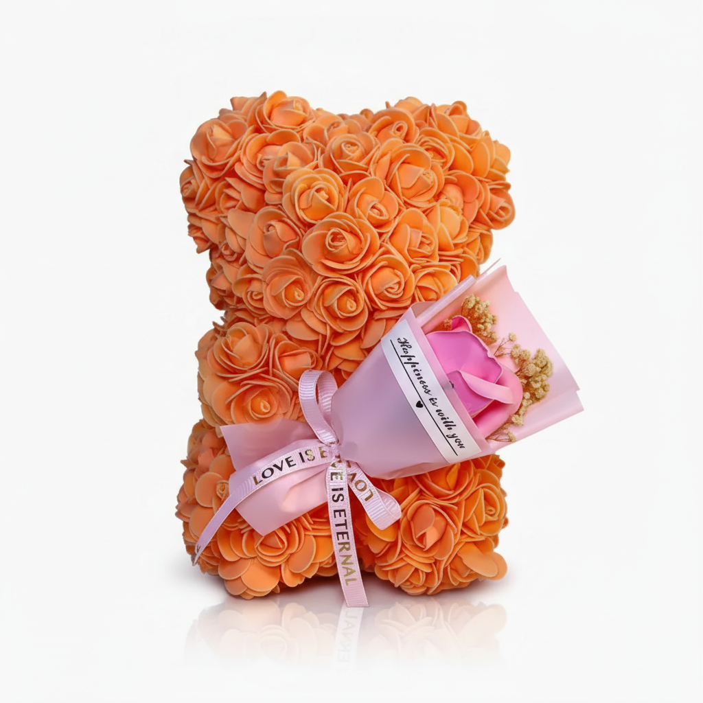 Artificial Rose Bear, Decorative Flower Gift — product view 7