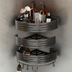 3-Tier Corner Shower Caddy, No-Drill Bathroom Organiser - product view 2