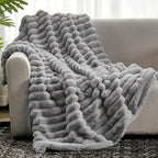 Throw Blanket Cosy Plush Soft Textured Oversized